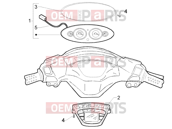 PIAGGIO Handlebars » Instruments Set