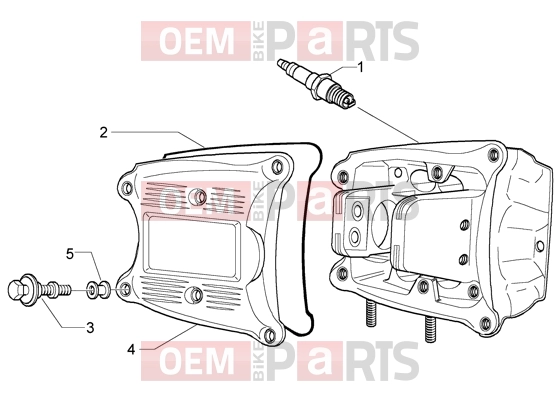Engine » Cylinder head cover - Piaggio X9 500 Evolution ABS