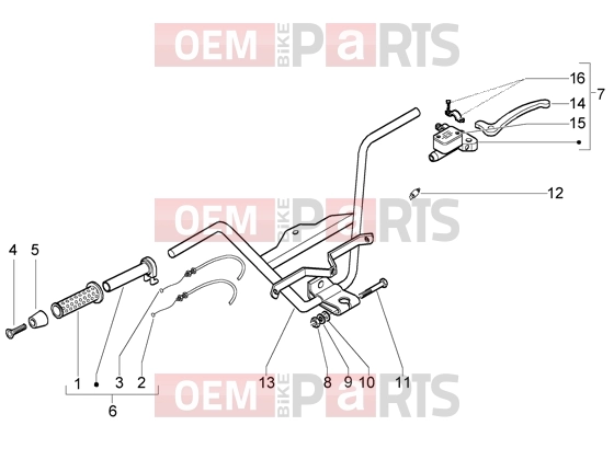 PIAGGIO Handlebars » Handlebar-brake pump