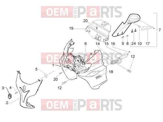 PIAGGIO Chassis » Shield-Driving mirror