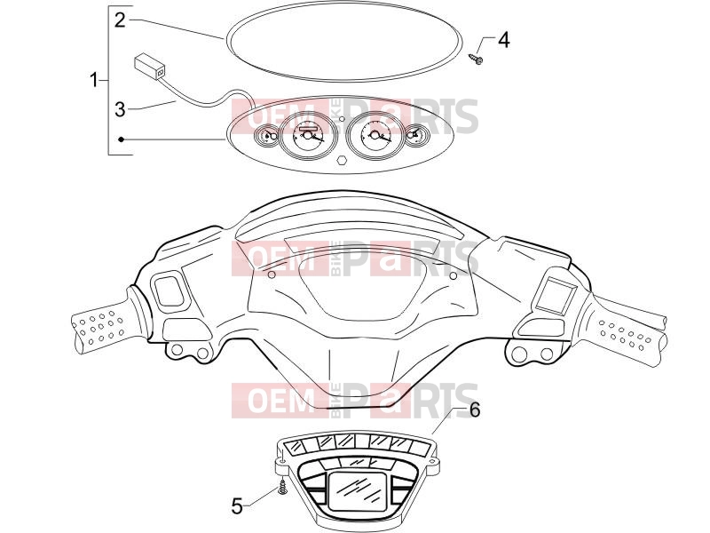 PIAGGIO X9 500 Evolution Handlebars/Steering » Meter combination - Cruscotto