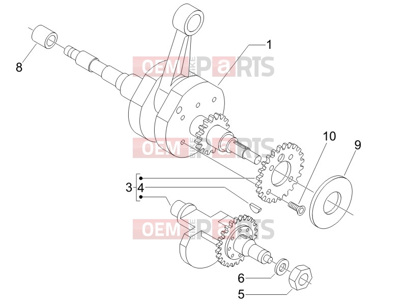 PIAGGIO X9 500 Evolution Engine » Crankshaft