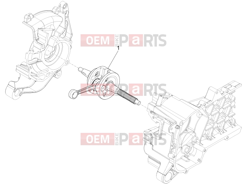 Engine » Crankshaft - Piaggio Zip 100 4T 2008