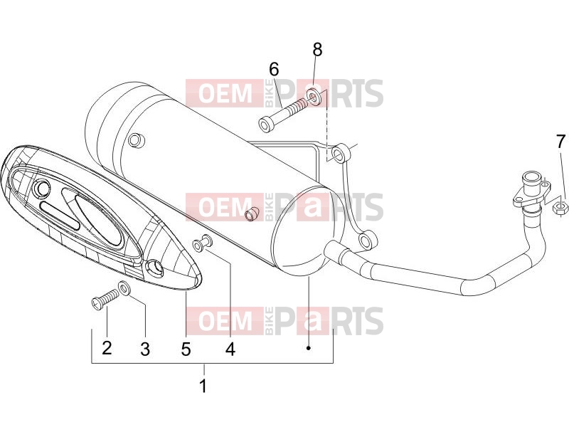 Engine » Silencer - Piaggio Zip 100 4T 2009