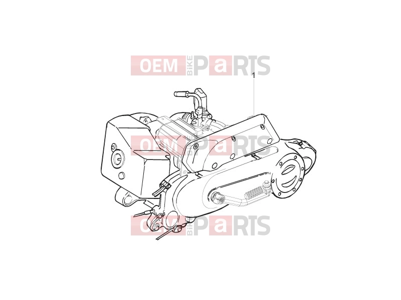 Engine » Engine, assembly - Piaggio Zip 50 2T 2010