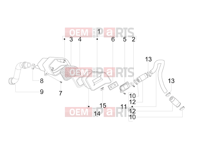Engine » Secondary air box - Piaggio Zip 50 2T 2015