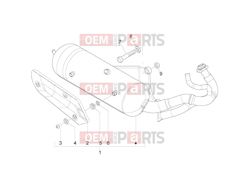 Engine » Silencer - Piaggio Zip 50 2T 2015