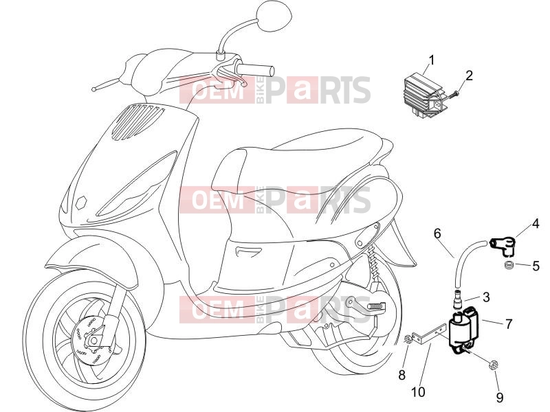 Electrical system » Voltage Regulators - Electronic Control Units (ecu) - H.T. Coil - Piaggio Zip 50 4T 2007