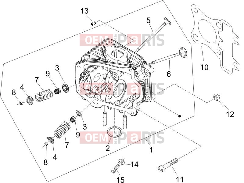 Engine » Head unit - Valve - Piaggio Zip 50 4T 2017