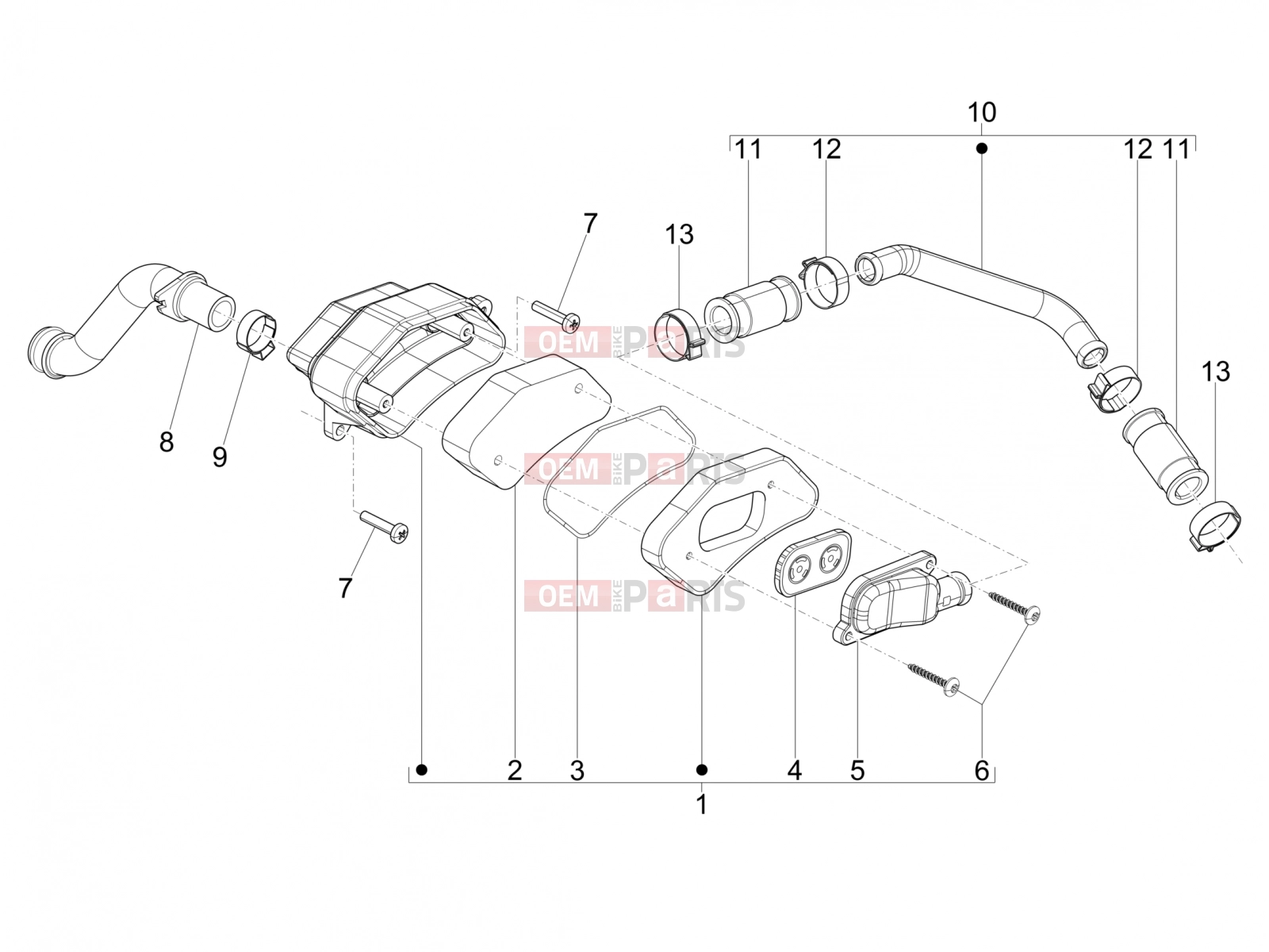 Engine » Secondary air box - Piaggio Zip 50 SP 2010
