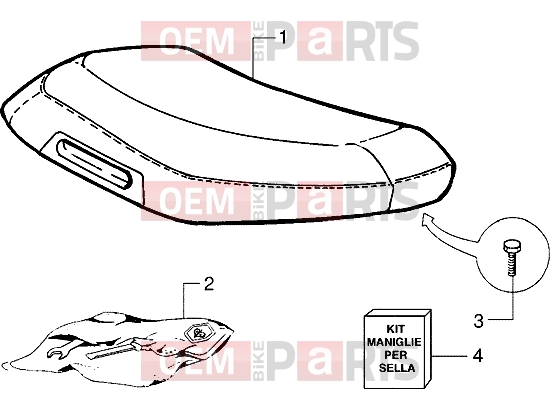 Chassis » Saddle - Piaggio Zip 50 MY95