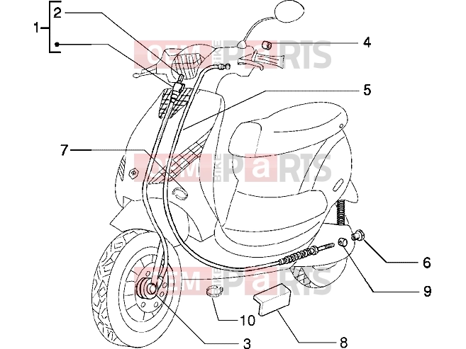 PIAGGIO Chassis » Transmissions brakes - Speedometr (kms)
