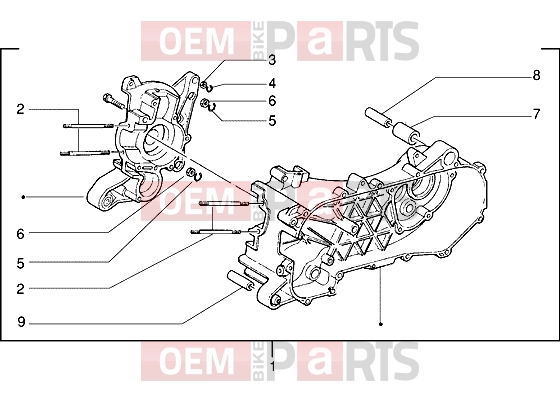 Engine » Crankcase - Piaggio Zip 50 RST