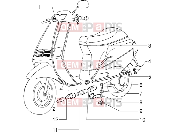 Transmissions » Transmissions - (Disc brake version) - Piaggio Zip 50 RST