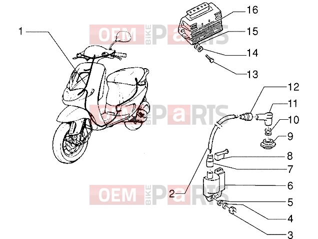 PIAGGIO Electrical system » Electrical devices