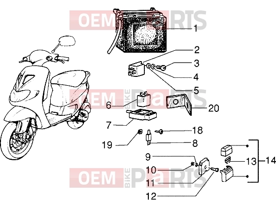 PIAGGIO Electrical system » Electrical devices