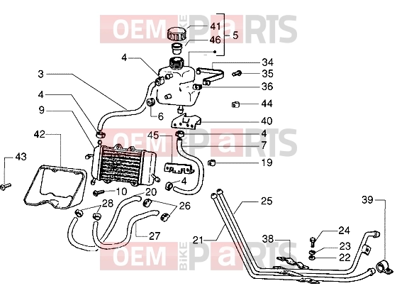 Engine » Installation de refroidissement - Piaggio Zip SP 50 old.