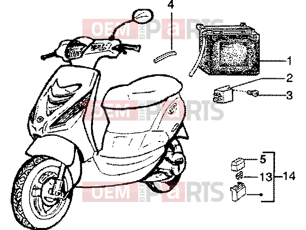 Electrical system » Electrical devices - Piaggio Zip SP 50