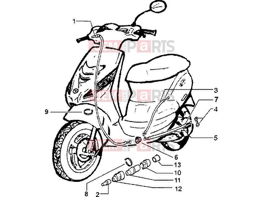 Transmissions » Transmissions - Piaggio Zip SP 50