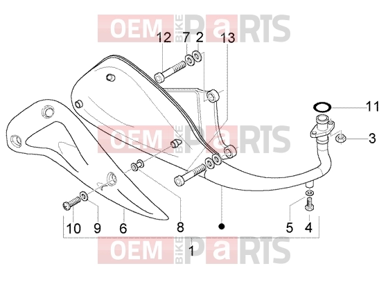 Engine » Silencer - Piaggio Fly 150 4T