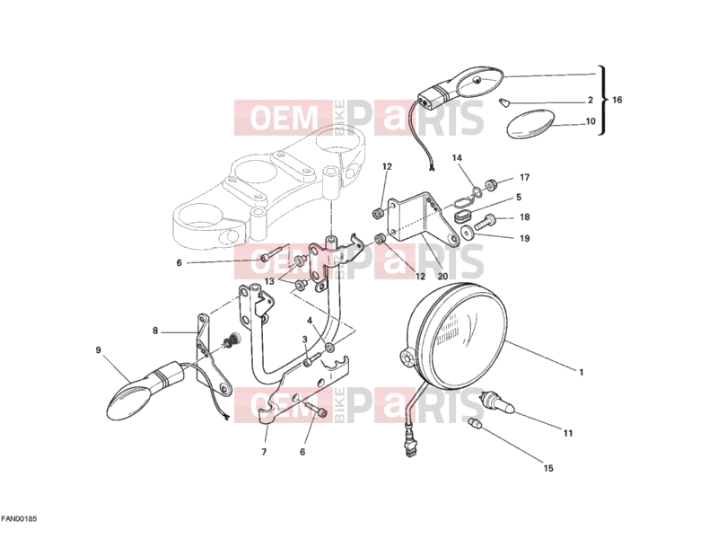 DUCATI 2008 Monster 695 HEADLIGHT » LIGHTING SYSTEM