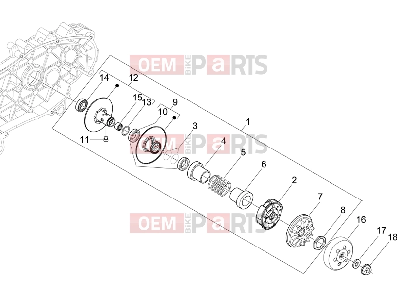 APRILIA SR MAX 125 Engine » Driven pulley