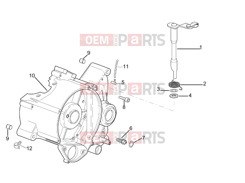 ENGINE » Left crankcase - Aprilia MX 50 2004