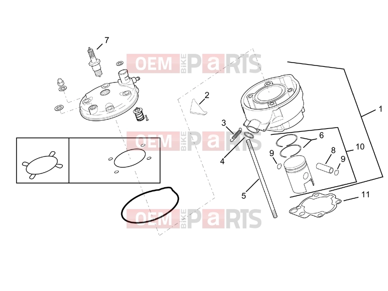ENGINE » Piston - Aprilia MX 50 2004
