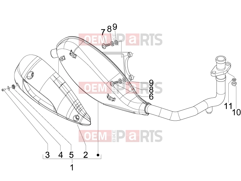 derbi Boulevard 150 4T Engine » Silencer