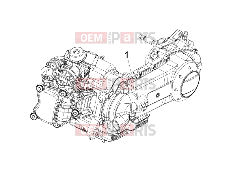 derbi Boulevard 150 4T Engine » Engine, assembly