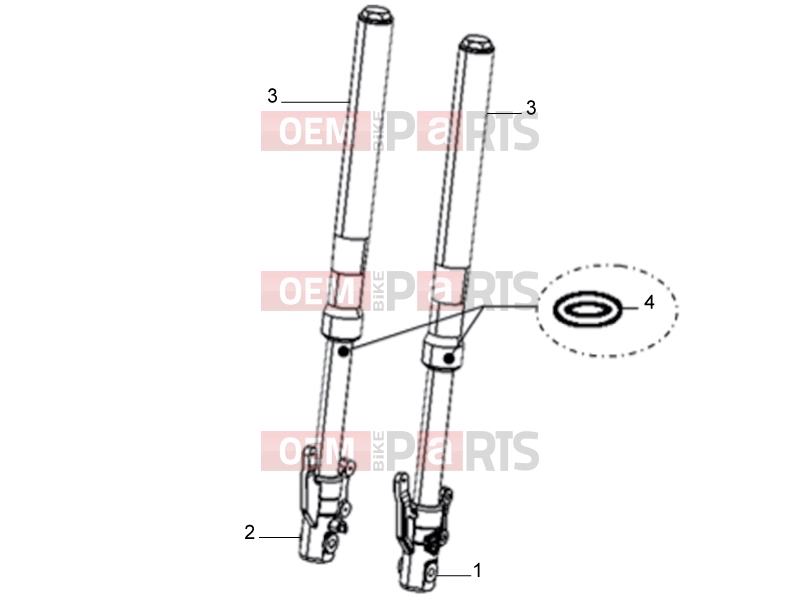 Frame » Front fork - Derbi ETX 150 2014