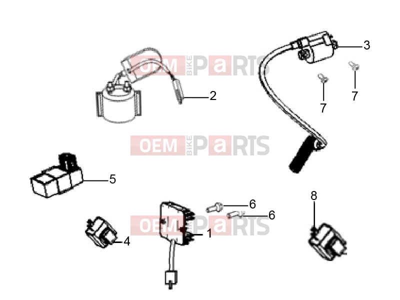 derbi ETX 150 Frame » Electrical systems