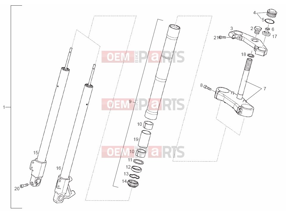 derbi GPR 50 Replica Pesek Tables » Front fork