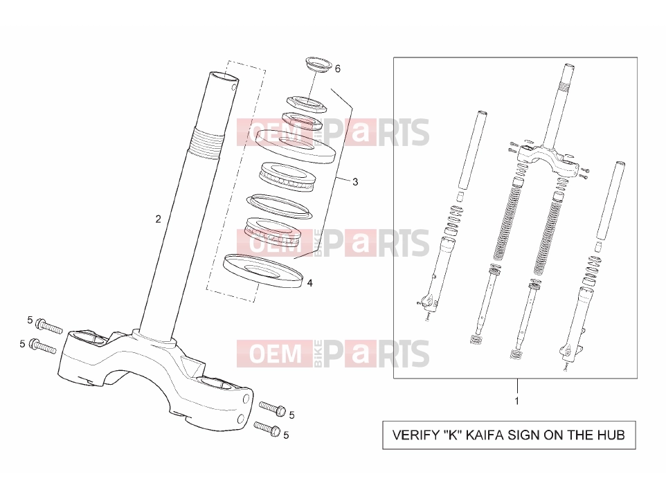 Tables » Front fork - Derbi Rambla 125-250 2009