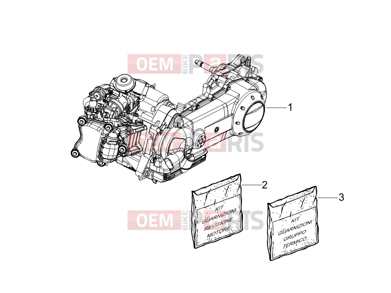 derbi Sonar 125 Engine » Engine, assembly
