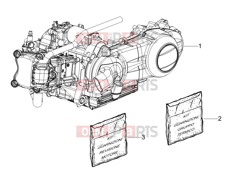 Engine » Engine, assembly - Derbi Sonar 150 2011