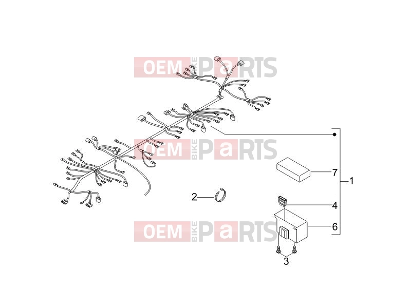 Electrical system » Main cable harness - Derbi Sonar 150 2011