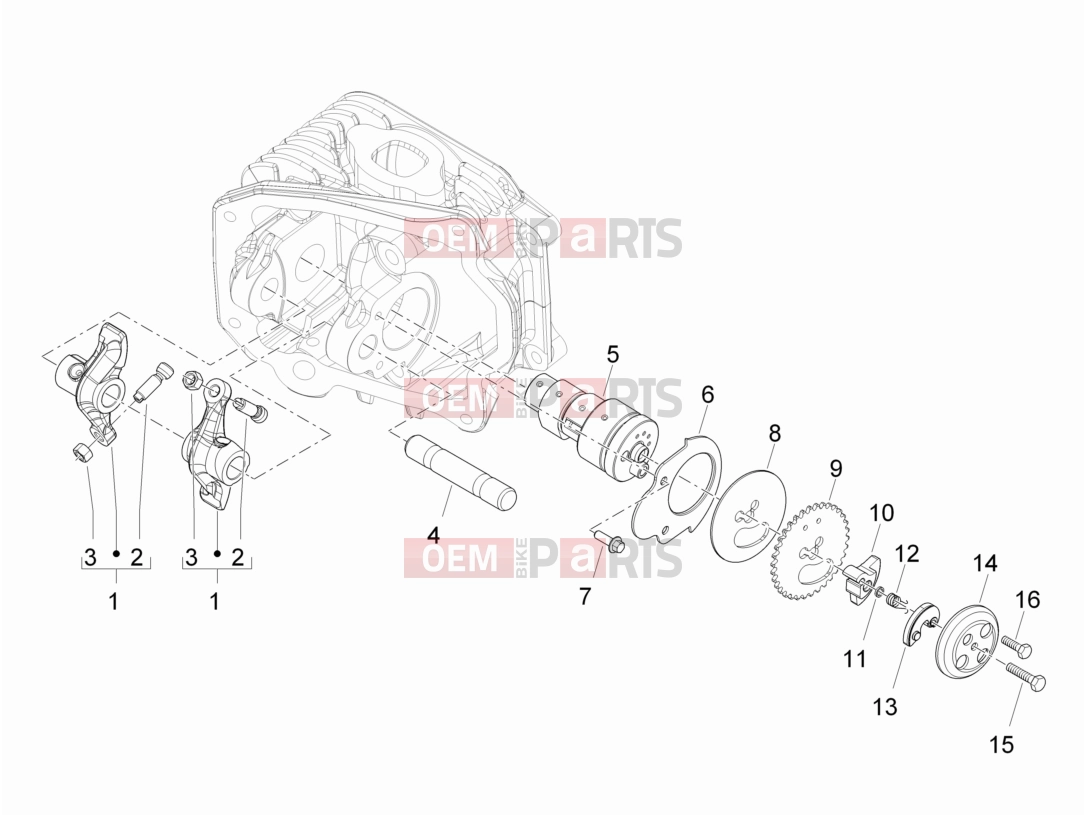 Engine » Rocking levers support unit - Derbi Sonar 150 2011