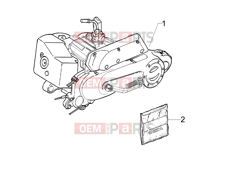 Engine » Engine, assembly - Derbi Sonar 50 2T 2009