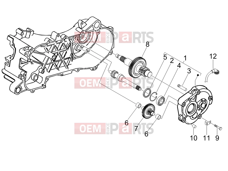 Engine » Reduction unit - Derbi Sonar 50 2T 2011