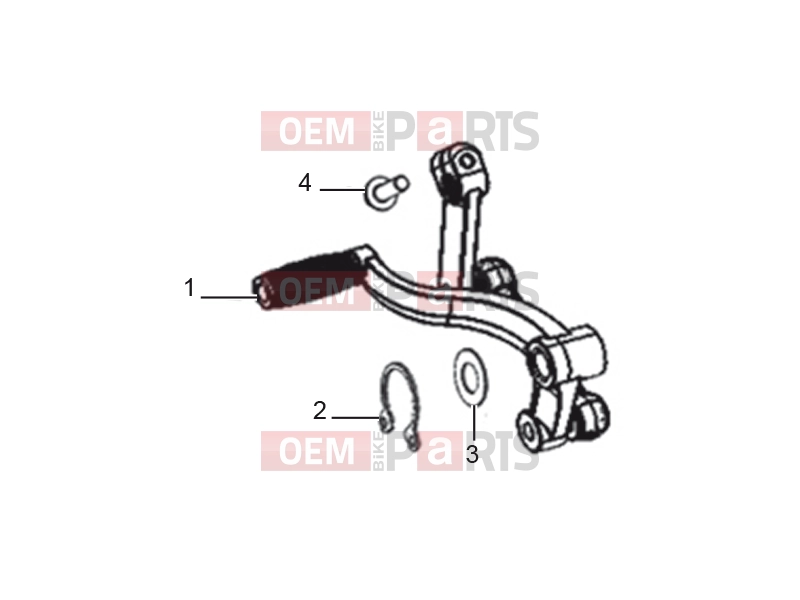 Frame » Shift pedal - Derbi STX 150 2014