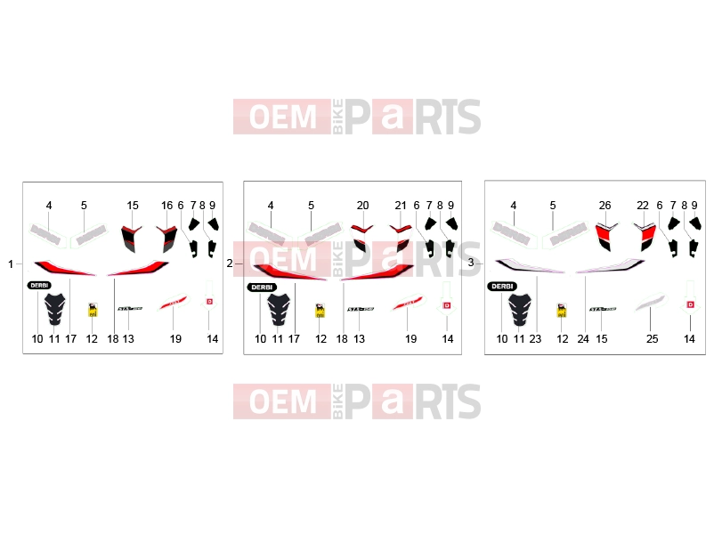 Frame » Stiker - Derbi STX 150 2018
