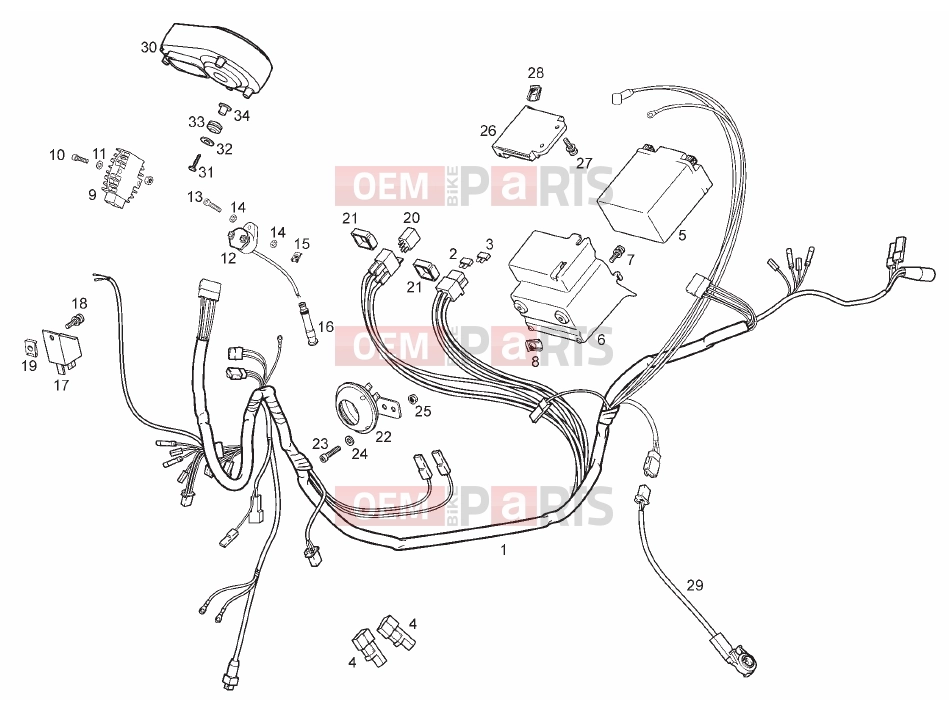 Tables » Electrical system - Derbi Terra 125 2007
