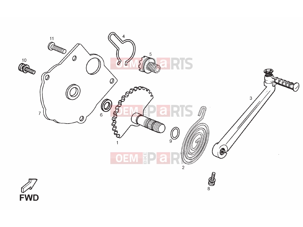 derbi Variant Courier 50 Tables » Starter assembly