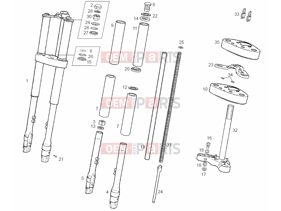 derbi Variant Start-Courier 50 Tables » Front fork