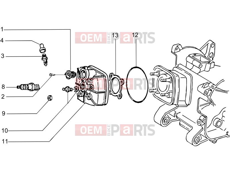 gilera 2006 DNA 50 Engine » Head unit - Valve