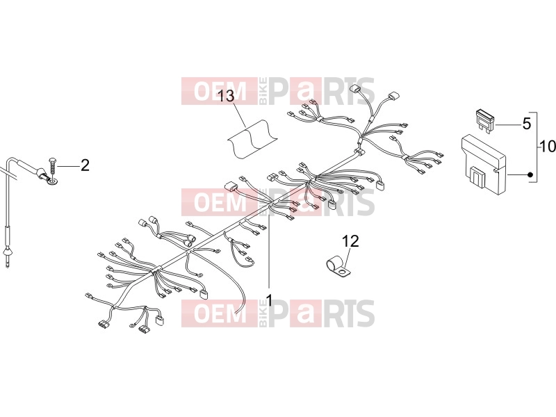 gilera 2006 DNA 50 Electrical system » Main cable harness