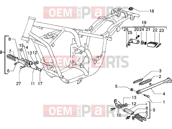 gilera Eaglet automatic Chassis » Frame