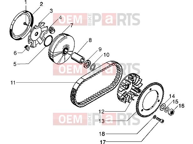 gilera Eaglet automatic Engine » Front pulley
