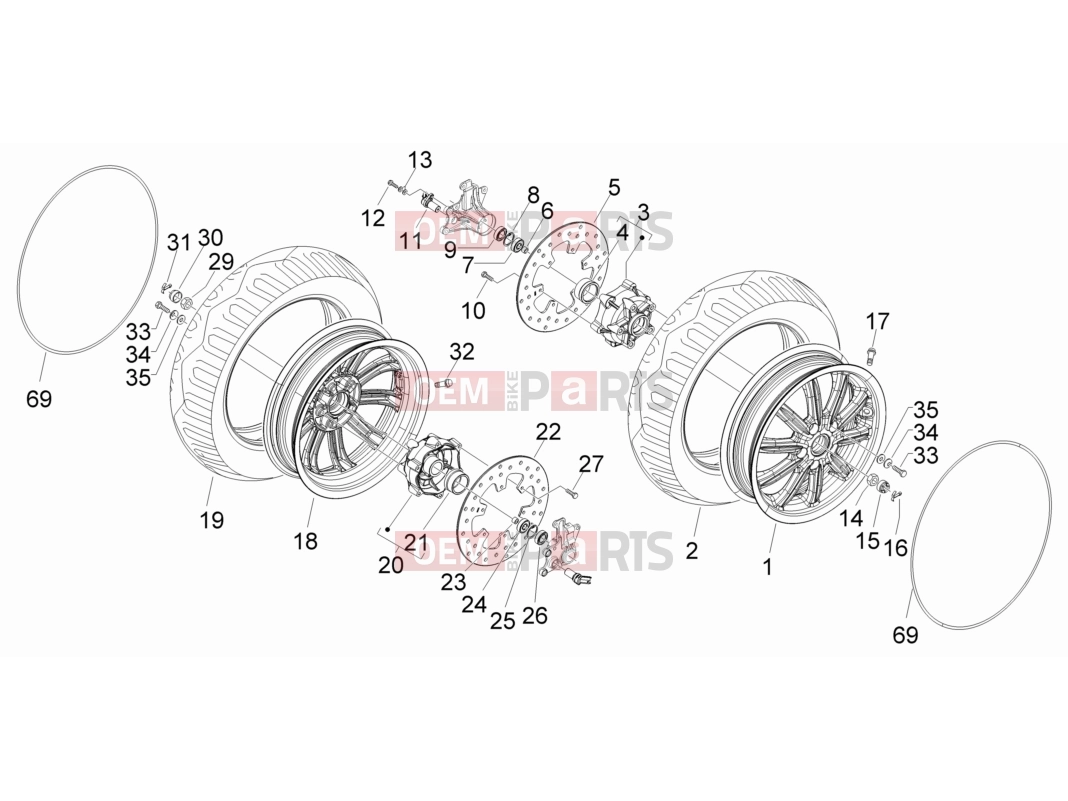 gilera 2007 Fuoco 500 Suspensions - Wheels » Front wheel